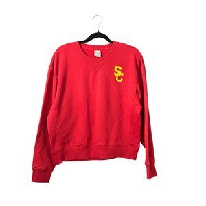 NWT NCAA USC Trojans Women's Fashion Fleece Sweatshirt - M: Cotton-Polyester Ble